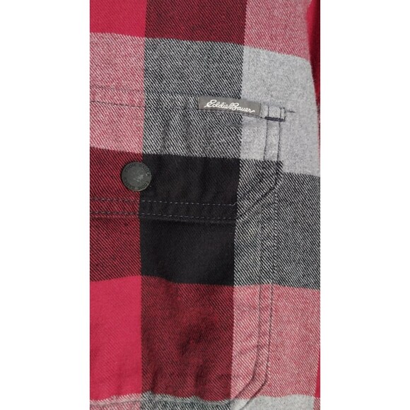 Eddie Bauer Mens Classic Fit Sherpa Lined Flannel Jacket 2XL - Picture 9 of 9